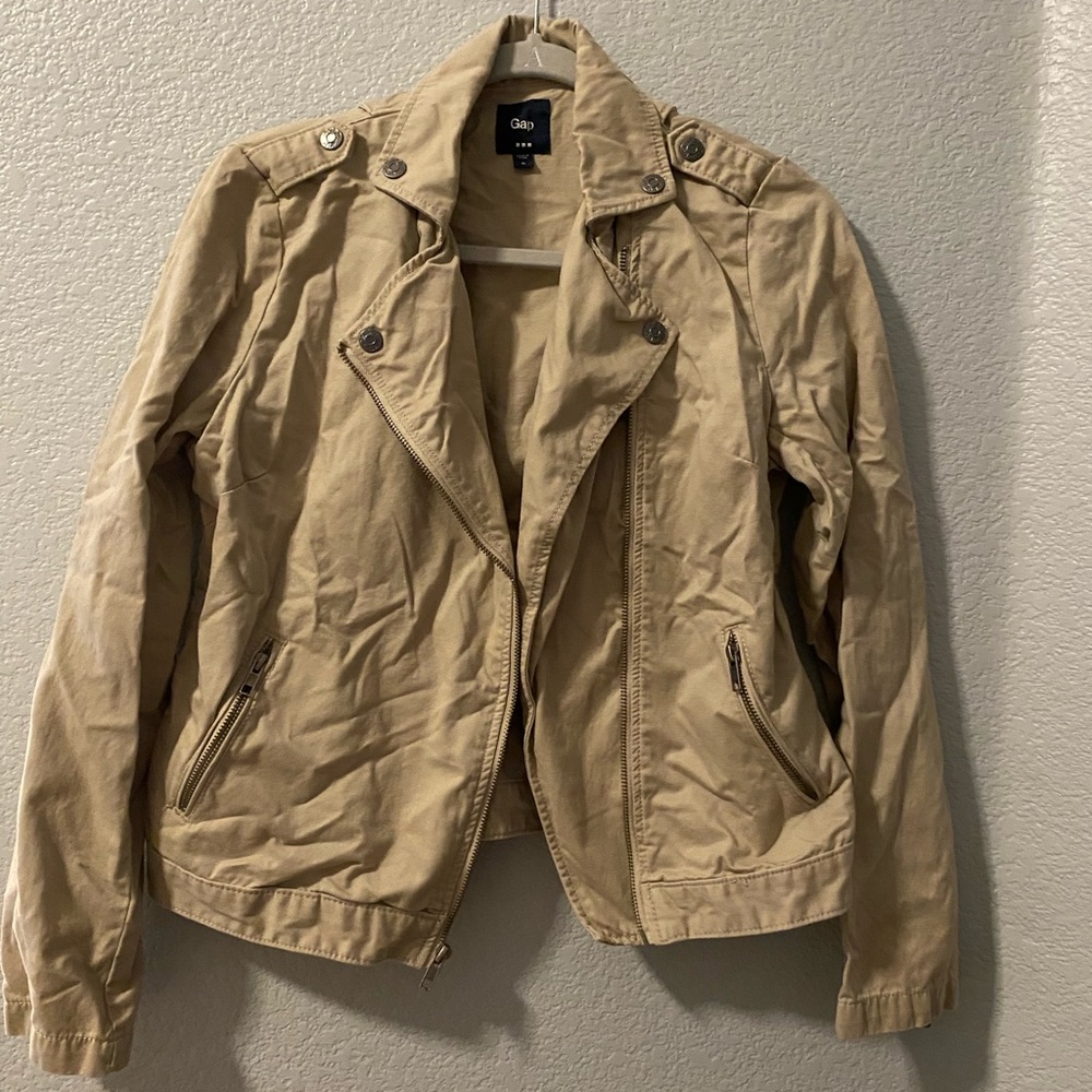 Gap Khaki Moto Jacket
